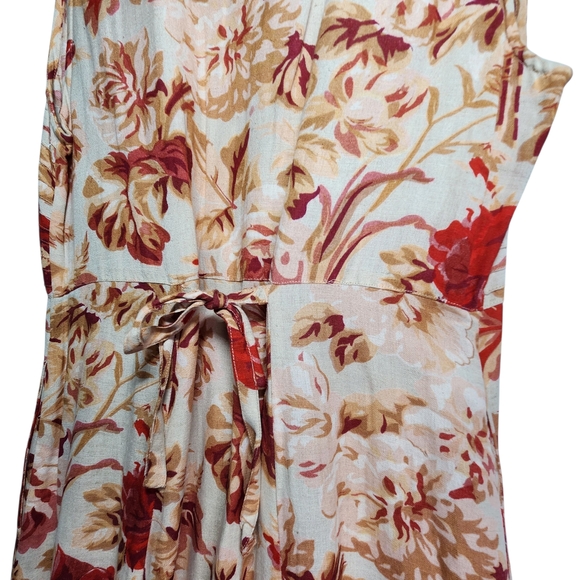 April Cornell Floral Midi Dress - Red and Cream - Picture 8 of 12